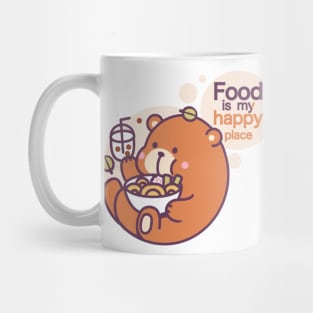 Adorable Bear Cub Enjoys Nutritious Treat Mug